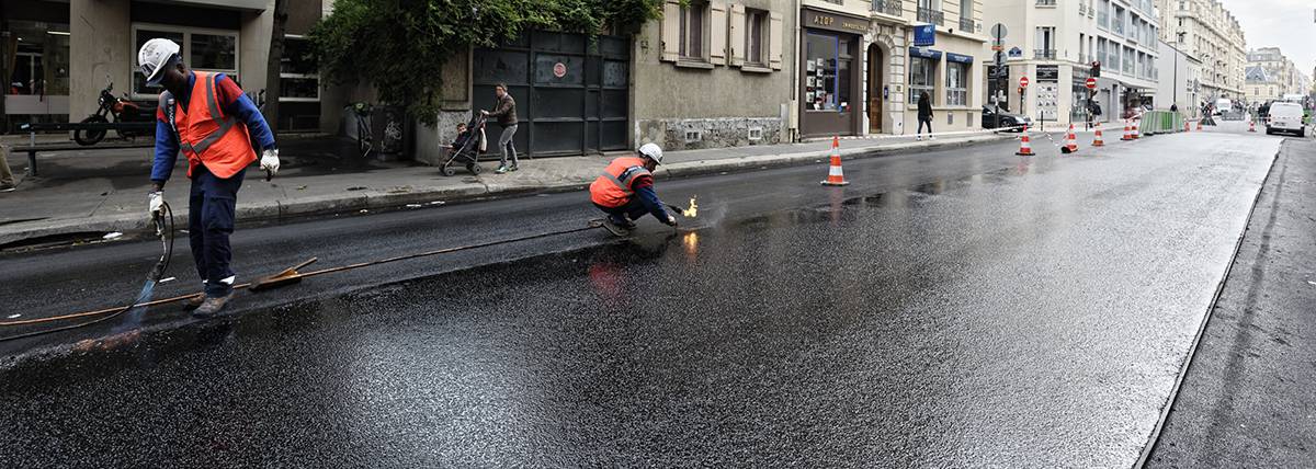 Rue Lecourbe revêtement PUMA par Eurovia